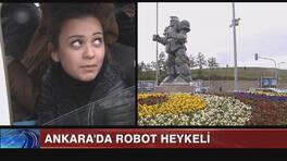 Ankara'da garip robot heykeli!